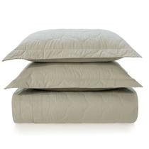 Kit Colcha Queen 200 Fios Karsten 3 Peças Tom Bege