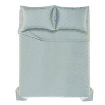 Kit Colcha Queen 270 Fios Cetim Domos 100% Algodão Cinza Karsten Kit Colcha Queen 270 Fios Cetim Domos 100% Algodão Cinza Karsten
