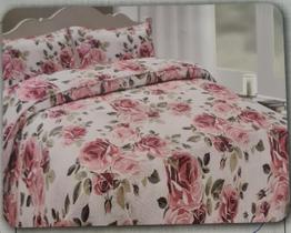 Kit Colcha Queen 3 Peças Patchwork Ultrassônica Alice