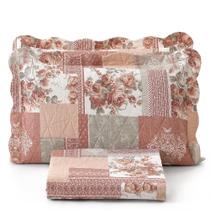 Kit Colcha Queen Bouti Cobre Leito Estampado 3 Pçs Scrapbook