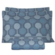 Kit Colcha Queen Bouti Cobre Leito Estampado 3 Peças Cor:Bubble