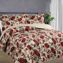 Kit Colcha Queen Cobre Leito Habitat C/ Porta Travesseiro 100% Poliéster Kit Colcha Queen Cobre Leito Habitat C/ Porta Travesseiro 100% Poliéster