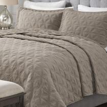 Kit Colcha Queen Corttex Bistrol 240X260 Taupe