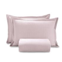 Kit Colcha Queen Döhler Piquet Rosa Bebê 3 peças