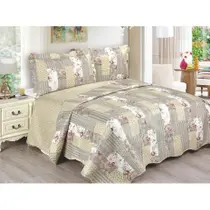 Kit Colcha Queen Evolution Patchwork 240cmx260 cm