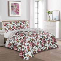 Kit Colcha Queen Evolution Patchwork 3pçs Serenity - Camesa