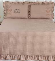 Kit Colcha Queen Madri 3 Peças Micropercal 2,60m x 2,50m Sulamita