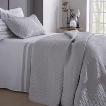 Kit Colcha Queen Matelassê Zig Prata 100% Algodão Naturalle Kit Colcha Queen Matelassê Zig Prata 100% Algodão Naturalle