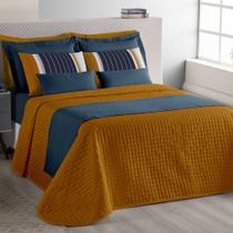 Kit Colcha Queen Size Peletizado 200 Fios 05 peças Cobre Leito Dante Kit Colcha Queen Size Peletizado 200 Fios 05 peças Cobre Leito Dante