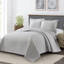 Kit Colcha Rozac Jacquard Eternity Stripes - Casal - 220x240cm