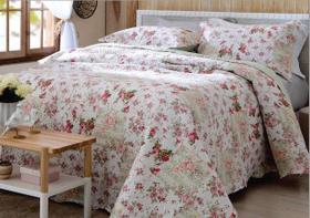 Kit Colcha Rozac Shabby Chic Casal Sortido com Estampas Elegantes e Cores Suaves