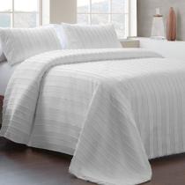 Kit colcha sky queen 3 pecas branco