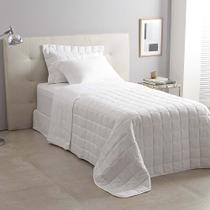 Kit Colcha Solteiro 300 Fios Damask Stripes Branco Buddemeye Kit Colcha Solteiro 300 Fios Damask Stripes Branco Buddemeye