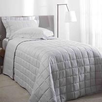 Kit Colcha Solteiro 300 Fios Damask Stripes Cinza Buddemeyer Kit Colcha Solteiro 300 Fios Damask Stripes Cinza Buddemeyer