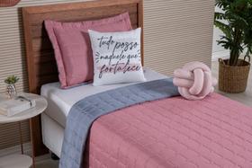 Kit Colcha Solteiro 5 Peças Com Almofadas Decorativas Cobre Leito