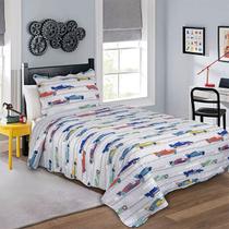 Kit Colcha Solteiro Cobre Leito Infantil Menina Menino 2 Pçs