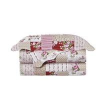 Kit Colcha Solteiro Evolution Patchwork 02 Peças Estampado Camesa - Carlota Kit Colcha Solteiro Evolution Patchwork 02 Peças Estampado Camesa - Carlota