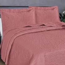 Kit Colcha Solteiro Flora Habitat Rosê (1 Colcha + 1 Porta-Travesseiro)