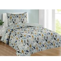 Kit Colcha Solteiro Infantil Habitat 1,60m x 2,40m 2 Peças