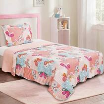 Kit Colcha Solteiro Infantil Patchwork 2 Pçs Menino E Menina - Camesa