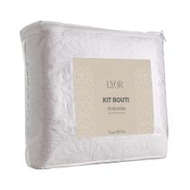 Kit Colcha Solteiro Matelassê Arabeske Branco com 1 PortaTravesseiro Lyor Kit Colcha Solteiro Matelassê Arabeske Branco com 1 PortaTravesseiro Lyor
