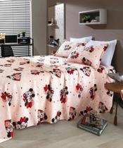 Kit Colcha Solteiro Piquet 2 Peças Mickey e Minnie Kit Colcha Solteiro Piquet 2 Peças Mickey e Minnie