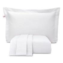 Kit Colcha Solteiro Piquet Hotelaria com Porta Travesseiro Prática 2 Peças Kit Colcha Solteiro Piquet Hotelaria com Porta Travesseiro Prática 2 Peças