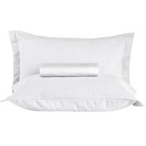 Kit Colcha Solteiro Piquet Teka Gênova 100% Algodão Liso 2pçs