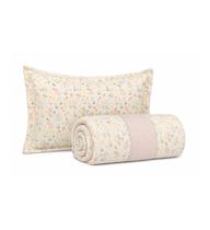 Kit Colcha Solteiro Toque de Seda Sonhare 240X160cm 2Pçs Estampa:Brisa