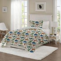 Kit Colcha Studio Mix Kids - Solteiro - Dino Roar - 2 Peças - Corttex