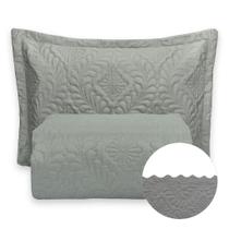 Kit Colcha Super King 3 pçs Camili C/Aba Americana Cobre Leito Dupla Face Matelado