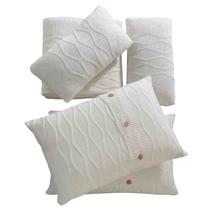 Kit Colcha Tricot Majuri Queen Off White Kacyumara Kit Colcha Tricot Majuri Queen Off White Kacyumara