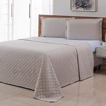 Kit Colcha Ultrassonica King 3 peças Basics Areia