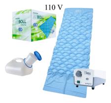 Kit Colchão Antiescaras Modelo Casca De Ovo Massageador Airbed Com Motor 110v + Coletor De Urina Masculino