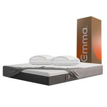 Kit Colchão Emma Original King + 2 Travesseiros Antiestresse + Protetor de Colchão Solteiro + 2 Protetores Travesseiro Máxima Proteção