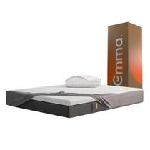 Kit Colchão Emma Original Solteiro + Travesseiro Antiestresse + Protetor de Colchão Solteiro + Protetor Travesseiro Máxima Proteção