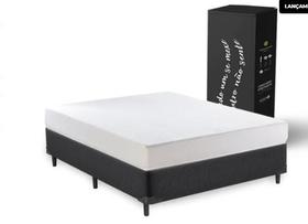 Kit Colchão na caixa Smart Comfort 5 Anos de Garantia Com Base Box Suede Preto King Size King Star