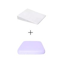 Kit Colchão Oval Para Moisés Colchão + Rampa Anti-Refluxo para Carrinho