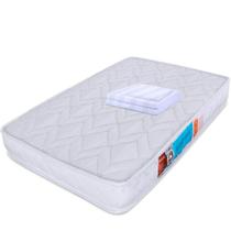 Kit Colchão Para Chiqueirinho Cercadinho Mini Berço + Jogo Cama Lençol 3 Peças 100% Algodão Percal 300 Fios 100x70x10cm - BF Colchões