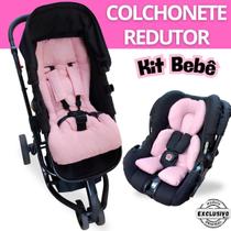 Kit Colchonete Carrinho + Redutor Bebê Conforto Almofada Protetor Ninho Maternidade Passeio Pescoço Kit Colchonete Carrinho + Redutor Bebê Conforto Almofada Protetor Ninho Maternidade Passeio Pescoço