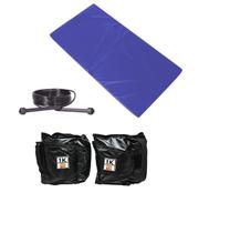 Kit Colchonete + Corda de Pular Ajustável + Par de Caneleira Tornozeleira De Peso 1kgs Profissional