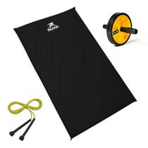 Kit Colchonete D18 + Corda de Pular + Roda Abdominal Muvin Funcional Academia Treino em Casa Kit Colchonete D18 + Corda de Pular + Roda Abdominal Muvin Funcional Academia Treino em Casa