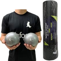 Kit Colchonete de Exercícios NBR Conforto DS1020 Com Par de Toning Balls 1kg DS1061 Dafoca Sports