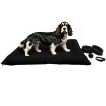 Kit Colchonete Pet Grande com Comedouro Coleira Bolinha Fofos
