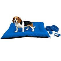 Kit Colchonete Pet Médio com Comedouro Coleira Bolinha Fofos Kit Colchonete Pet Médio com Comedouro Coleira Bolinha Fofos