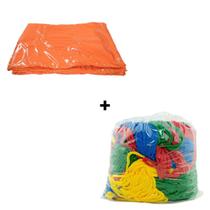 Kit Colchonete Tatame + Rede de Proteção Lateral para Piscina de Bolinhas de 1,10x1,10m