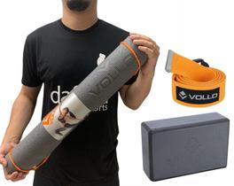 Kit Colchonete Yoga VP1038 + Bloco VP1070 + Cinta de Alongameto Yoga VP1066 Vollo Sports Kit Colchonete Yoga VP1038 + Bloco VP1070 + Cinta de Alongameto Yoga VP1066 Vollo Sports