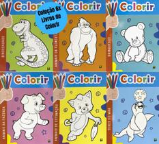 Kit Coleção 06 Livros de Colorir Infantil 84 Páginas Incríveis Pintar Divertir Entreter Crianças Idade 2+ TodoLivro