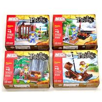 Kit Coleção 4 Blocos De Montar Piratas Inblox 241 peças