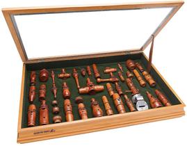 Kit coleção apito pios artesanal profissional tampa de vidro observação de aves brasileiras silvestres